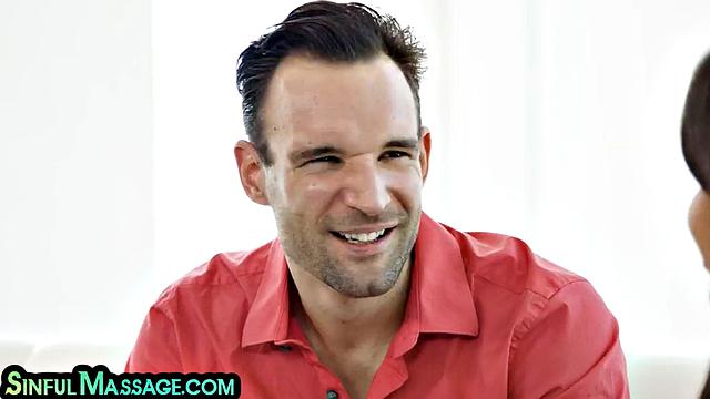 Oiled Latina babe gets pussysmashed