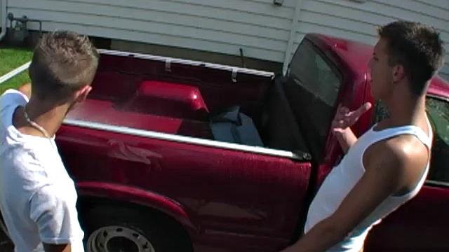 20 year old country boy Korey is washing his pickup truck when his 19 year old friend, and buddy, Jayson stops by.