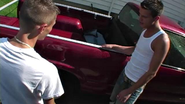 20 year old country boy Korey is washing his pickup truck when his 19 year old friend, and buddy, Jayson stops by.