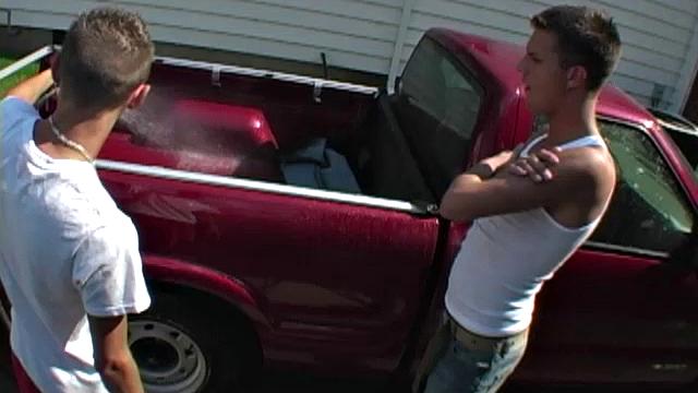 20 year old country boy Korey is washing his pickup truck when his 19 year old friend, and buddy, Jayson stops by.