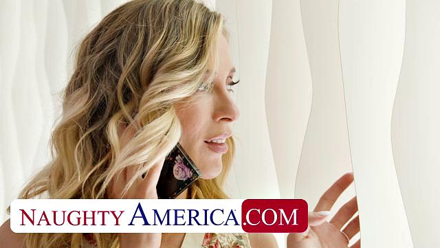 Aiden Ashley has the neighbor come and fuck her when her husband is busy