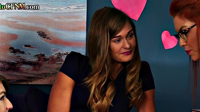 Amateur CFNM MILFS deepthroating cock before massive cumshot