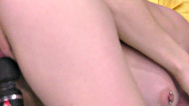 Busty Blonde Sage Pillar Masturbates With Vibrator and Plug