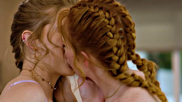 ALL GIRL MASSAGE - Two Hot Lesbian Redheads Enjoy Tongue Licking Their Wet Pussies