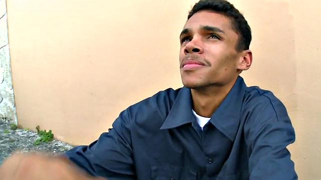 Ebony babe with glasses gets her tight ass nailed in public parking lot