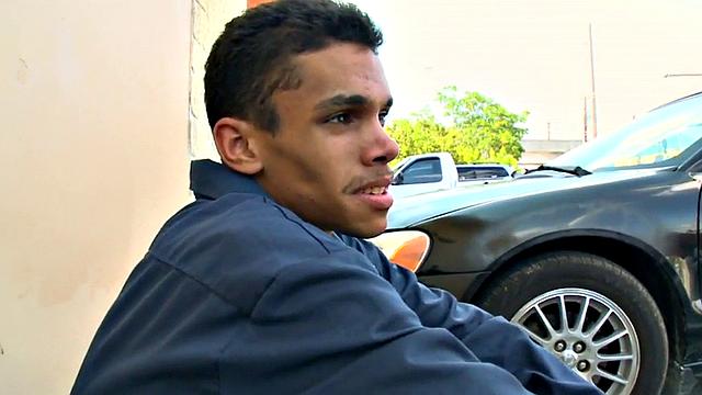 Ebony babe with glasses gets her tight ass nailed in public parking lot