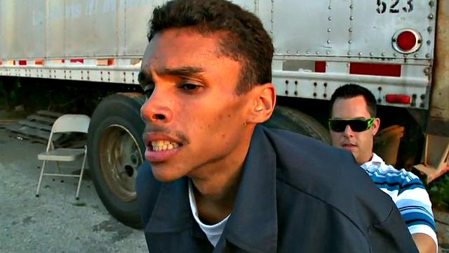 Ebony babe with glasses gets her tight ass nailed in public parking lot