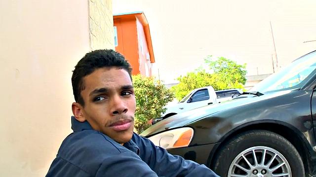 Ebony babe with glasses gets her tight ass nailed in public parking lot