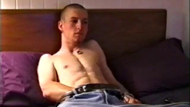 Adam strokes his cock after a skate session