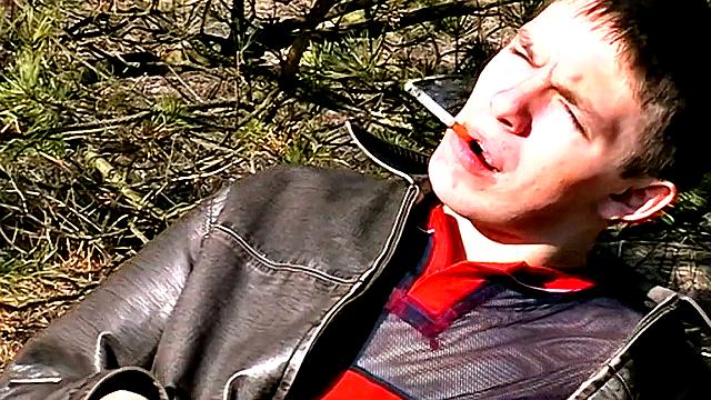 Alex Smoking Outside - Alex