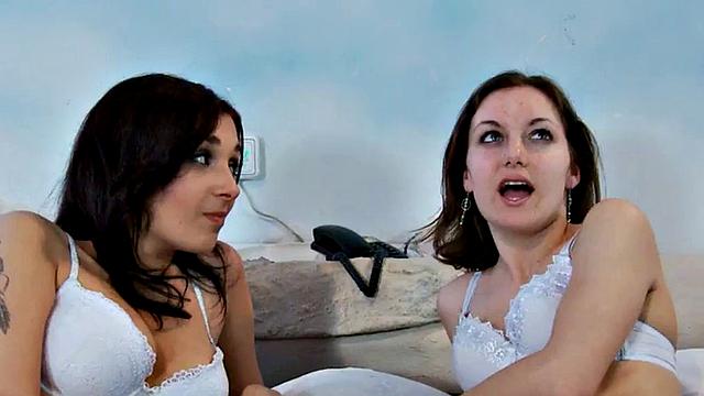 CFNM pegging babes peg dude in 3some with strapon