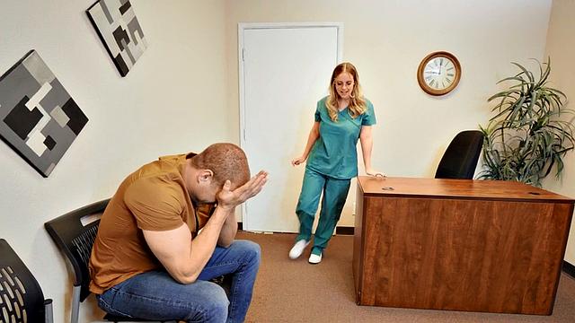 Nympho dentist riding cock anally