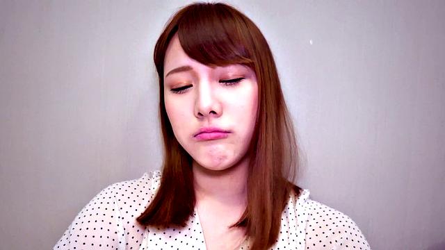 Shy girl Yuri puts on old school uniform for fucking