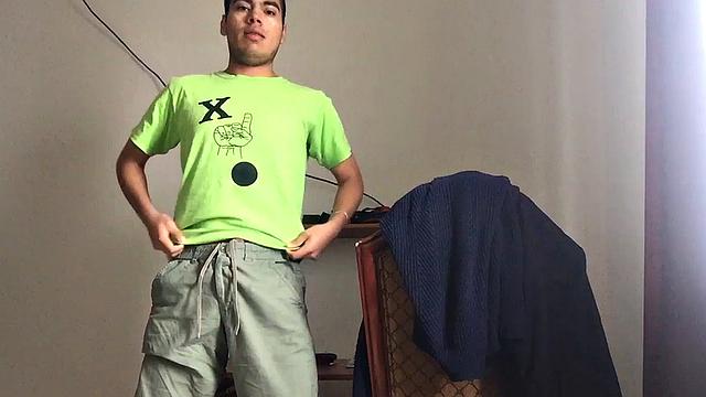 Our Featrued Solo Boy of the Week is Gilberto Garcia, a Horny Latino Who is Already Boned Up Before his Clothes Come Off. He Opens his Pants to Show He'S Packing a Big Stiff Cock.