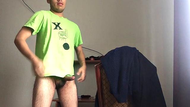 Our Featrued Solo Boy of the Week is Gilberto Garcia, a Horny Latino Who is Already Boned Up Before his Clothes Come Off. He Opens his Pants to Show He'S Packing a Big Stiff Cock.