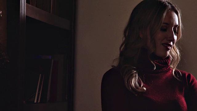 Man pounds busty babe in the office while she licks his shaft