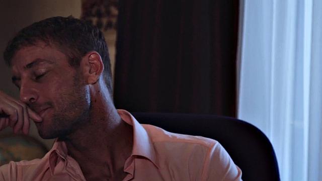 Man pounds busty babe in the office while she licks his shaft