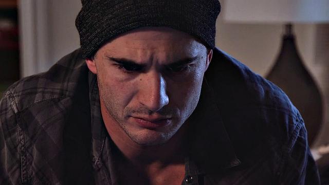 Man pounds busty babe in the office while she licks his shaft