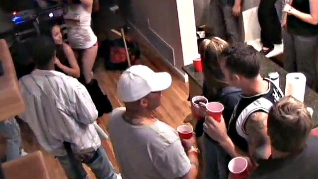 College party turns into interracial fuck fest
