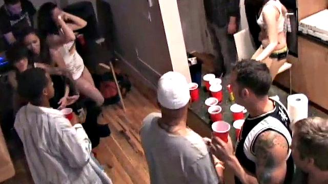College party turns into interracial fuck fest
