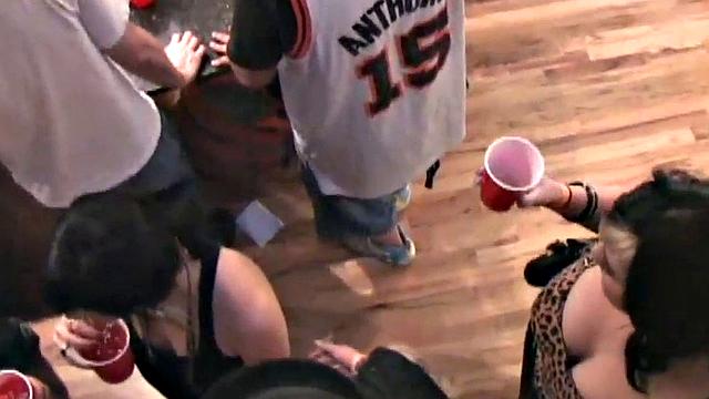 College party turns into interracial fuck fest