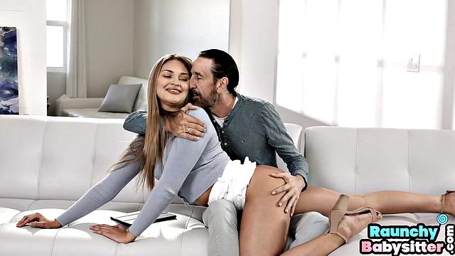 sweet horny sitter got her pussy eaten