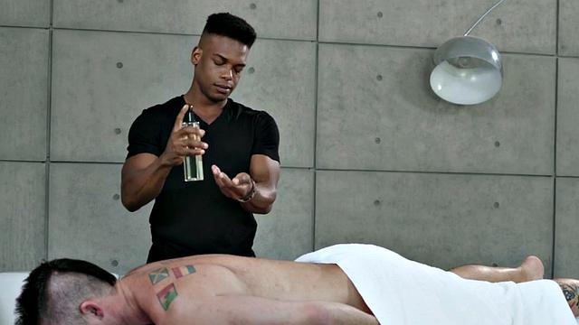 BBC nympho drilled by white guy in anal