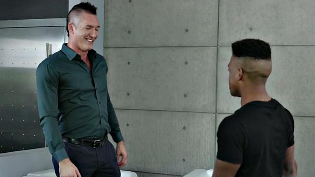 BBC nympho drilled by white guy in anal