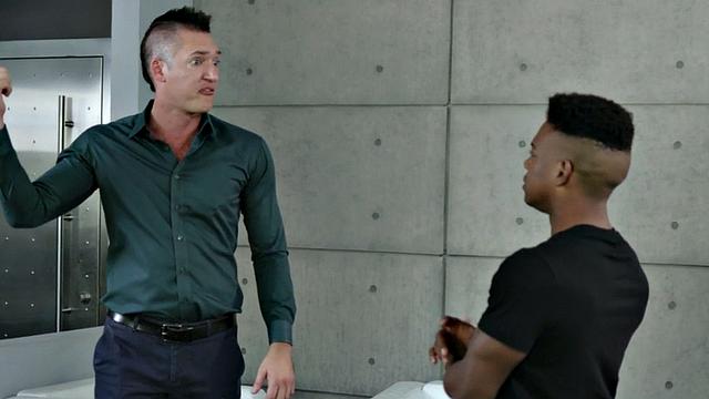 BBC nympho drilled by white guy in anal