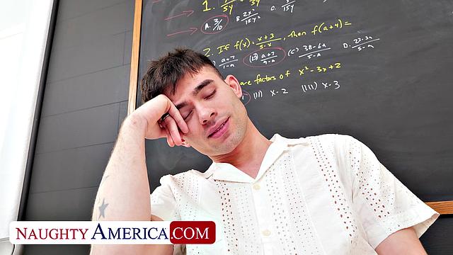 Sexy Professor Teal Conrad will let student pass if he can make her cum