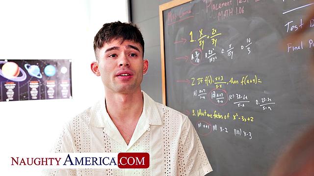 Sexy Professor Teal Conrad will let student pass if he can make her cum