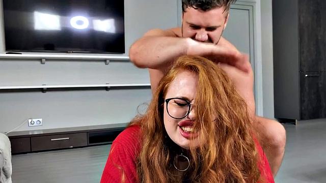 Redhead BBW fucked by nice dick in tight pussy