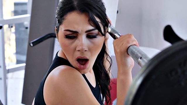 Tattooed gym babe gets her ass drilled hard from behind after a steamy fuck session