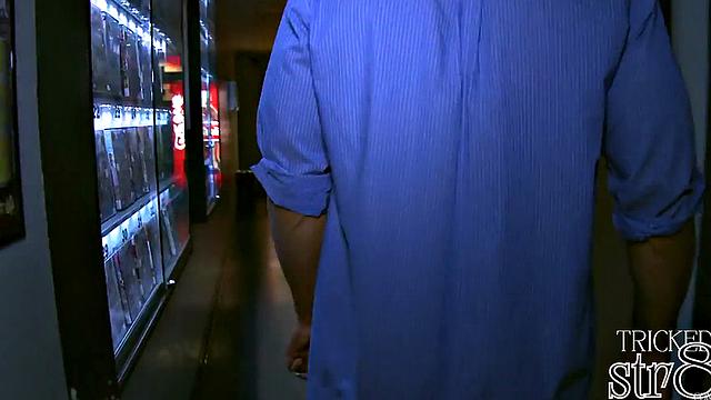 Office gloryhole jock fooled by straight