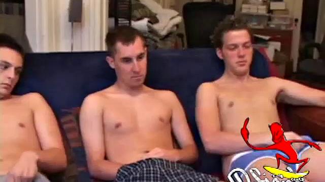 When two straight boys hook up with a hot gay boy, you know it's going to be fun to watch. Casey Morgan talks Kiefer Foxx into exchanging hand jobs and even a kiss.