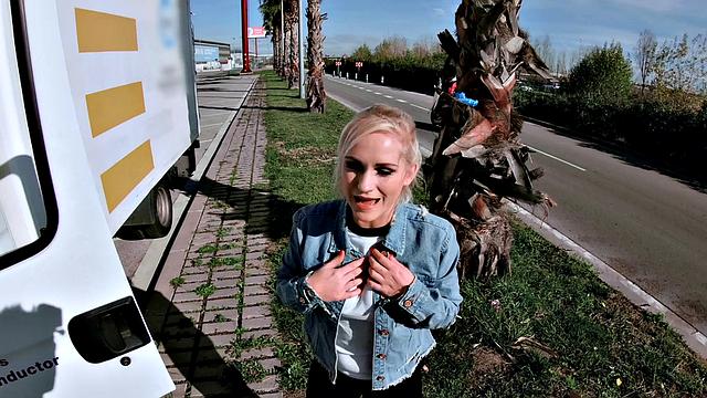 Get a wild ride as a moving truck goes wild in public!