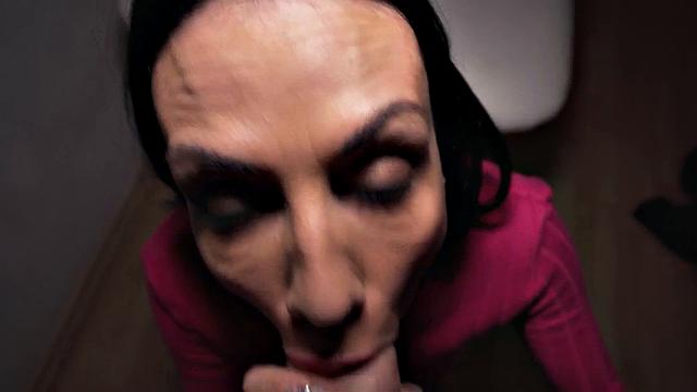 Amateur big boobs MILF fucked in POV for cash