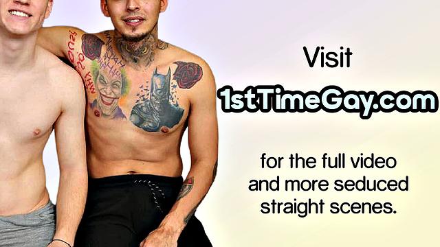 Tattooed stud gives handjob and blowjob