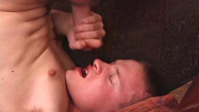 Lex strokes himself on the sofa and does a trick. He bends forward and licks the head of his own dick. After he flips his legs up and over, Lex rubs his cock on his face, and then blows a load of warm cum.