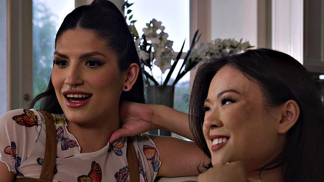 TRANSFIXED - Pretty Zariah Aura & Petite Lulu Chu's Truth Or Dare Turns Into POUNDING Session