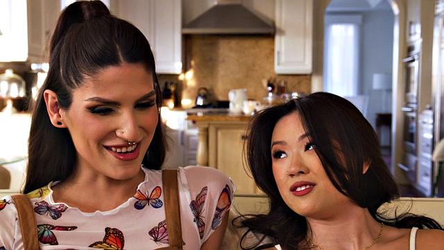 TRANSFIXED - Pretty Zariah Aura & Petite Lulu Chu's Truth Or Dare Turns Into POUNDING Session