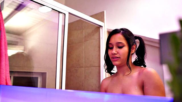 Gorgeous teen Lia Ponce goes alone