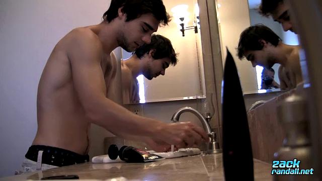 Zack Randall Makes a Mess in the Restroom
