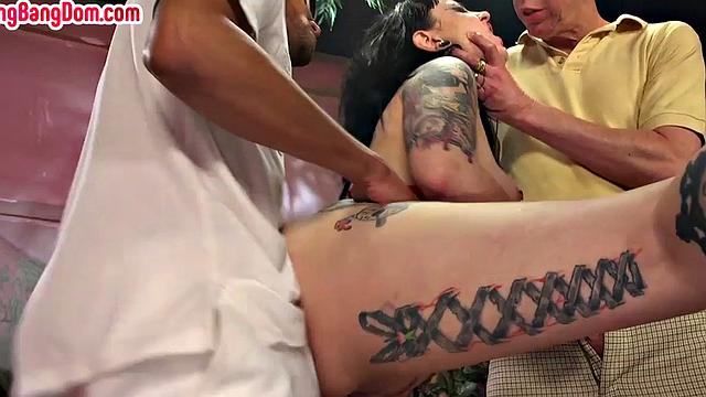 Gangbang for alternative slut