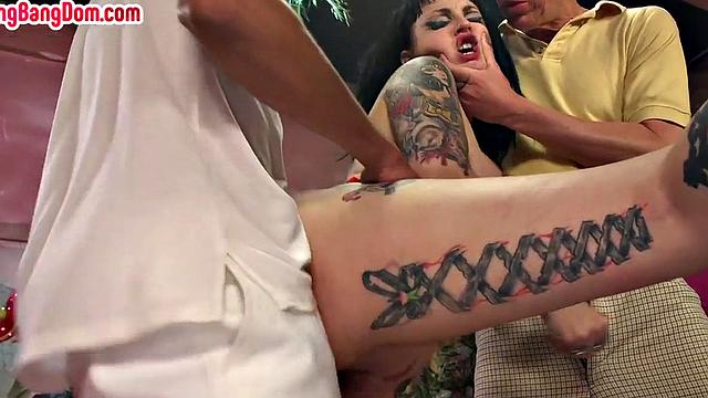 Gangbang for alternative slut