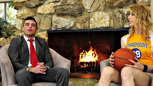 Watch this tattooed blonde bombshell get drilled in doggystyle before a steamy switch