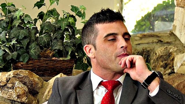 Watch this tattooed blonde bombshell get drilled in doggystyle before a steamy switch