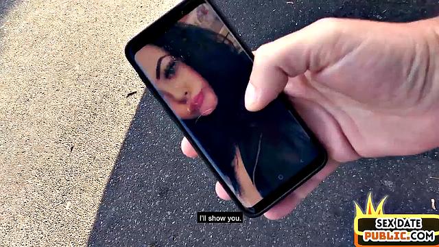 Pulled busty babe doggystyled outdoors