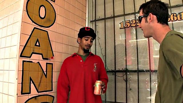 Real Ebony picked up and banged by white top till cum