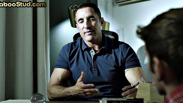 Weird skinny twink cums in stepbrother rimjob and 3some